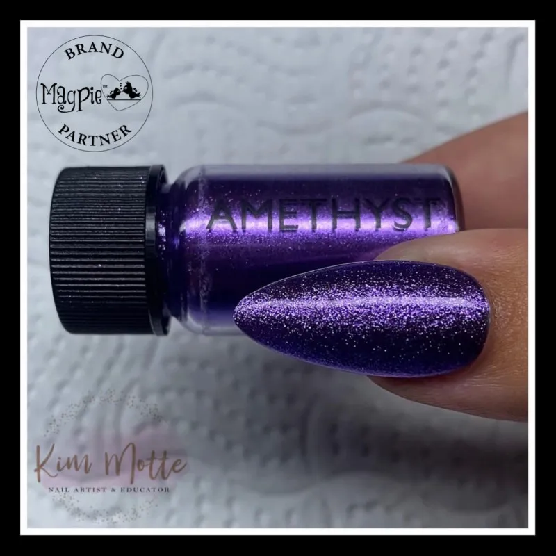Indigo Nails Amethyst neglechrome lilla spejlglans