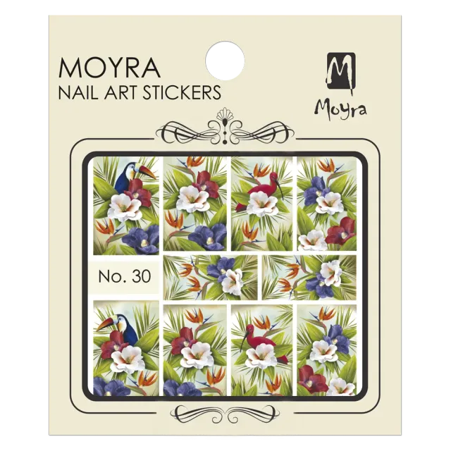 Moyra No. 30 negleklistermærker vandmærker hel negl
