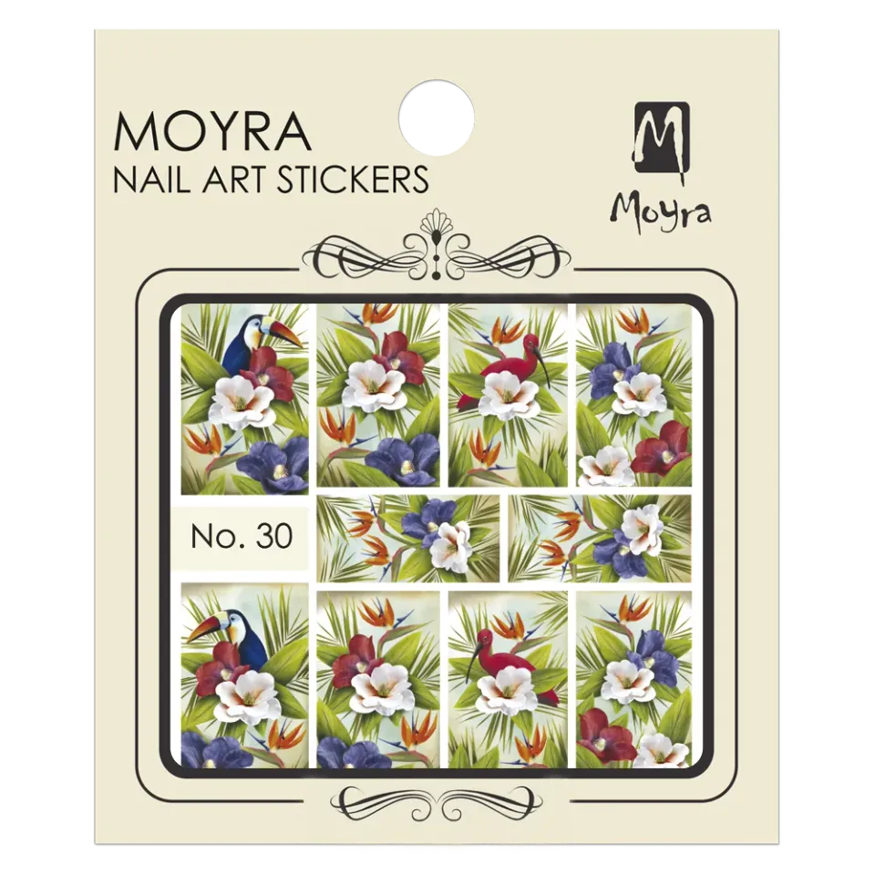 Moyra No. 30 negleklistermærker vandmærker hel negl
