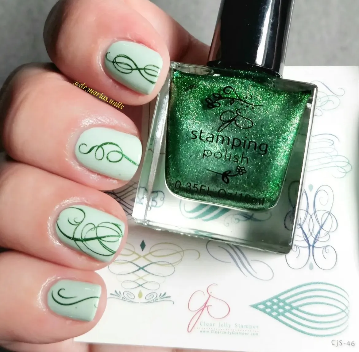 Clear Jelly Stamper CjS-46 Victorian Flourish stamping plade