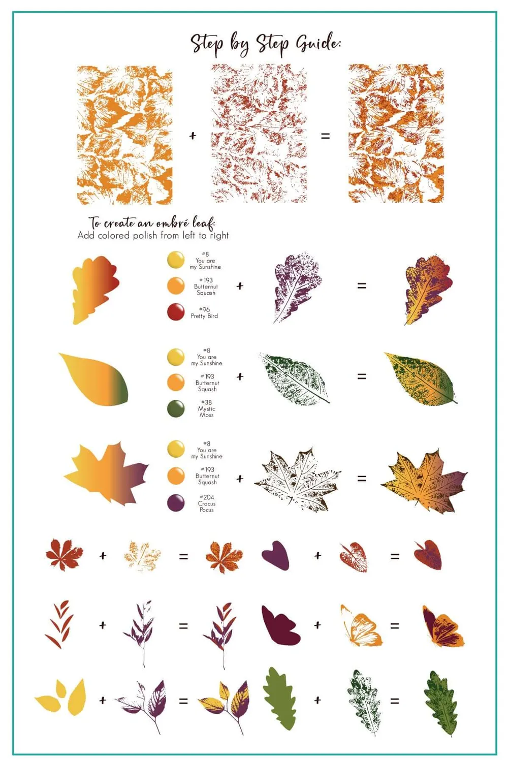 Clear Jelly Stamper CjS-318 Graceful Leaves stampingplade efterår