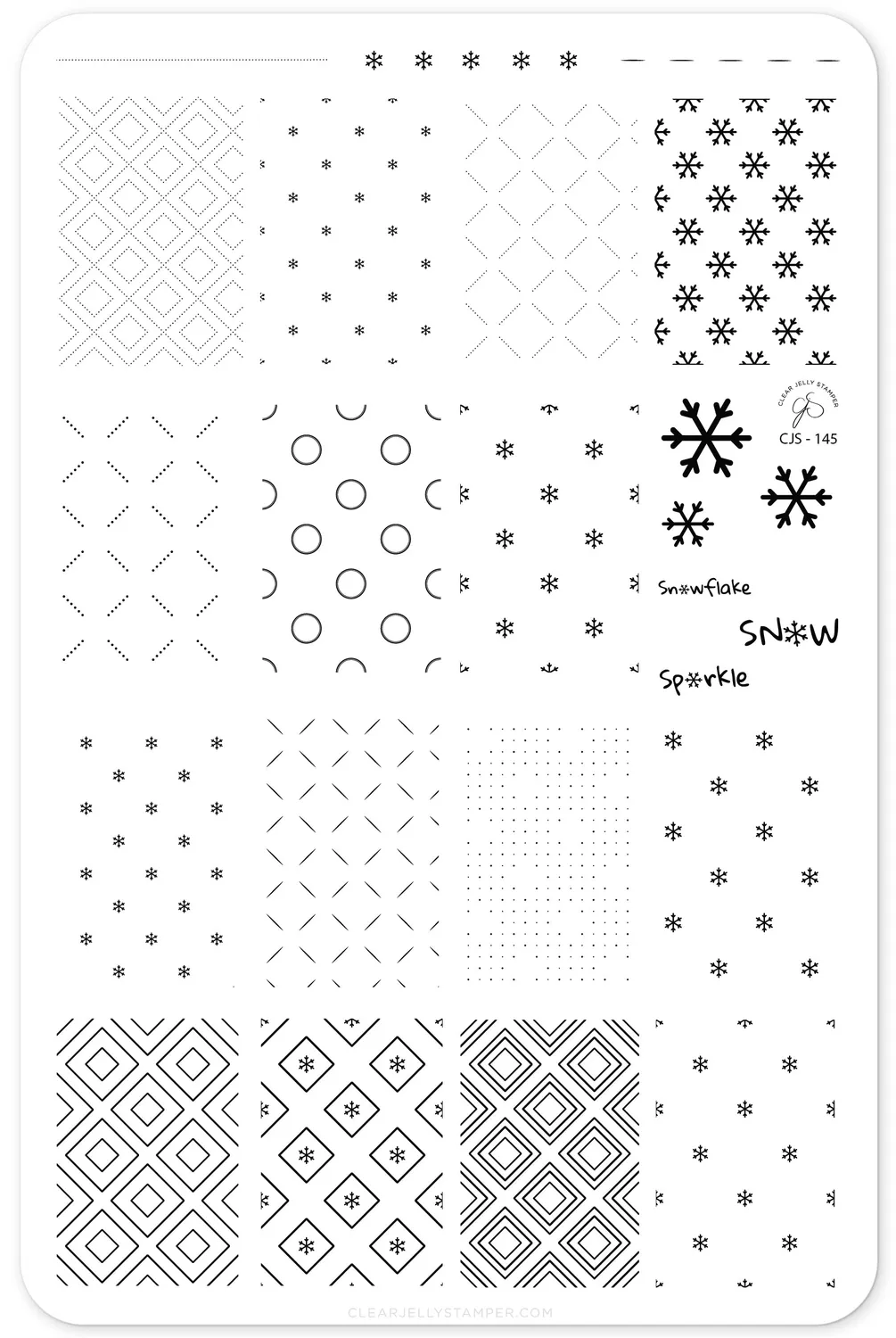 Clear Jelly Stamper CjS-145 Fully Frozen stampingplade