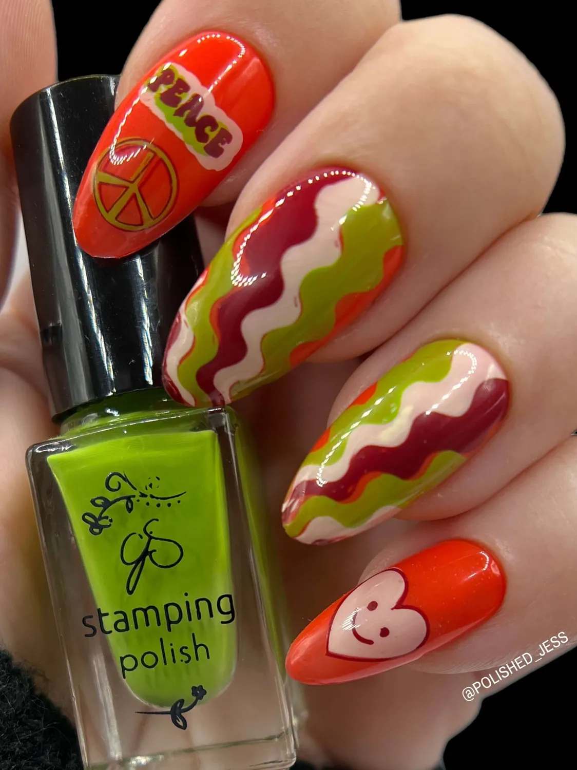 Clear Jelly Stamper CjS-252 Hippie Revival stampingplade retro