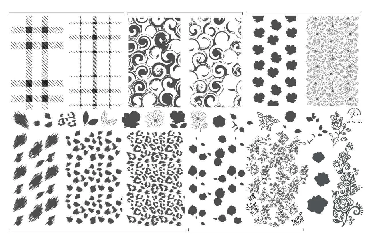 Clear Jelly Stamper XL-TWO stempelplade full coverage blomster