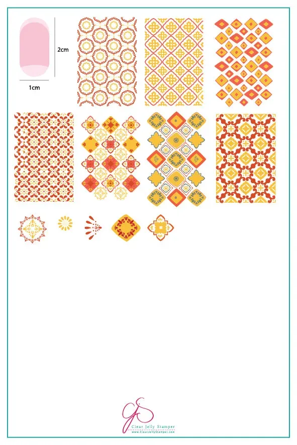 Clear Jelly Stamper LC-62 Talavera stamping plate mosaik