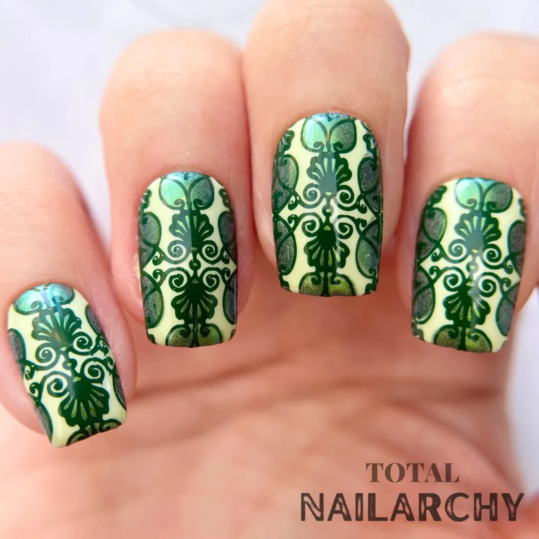Full Nail Fab Blissful Baroque CJS-338 stempelplade barok full nail