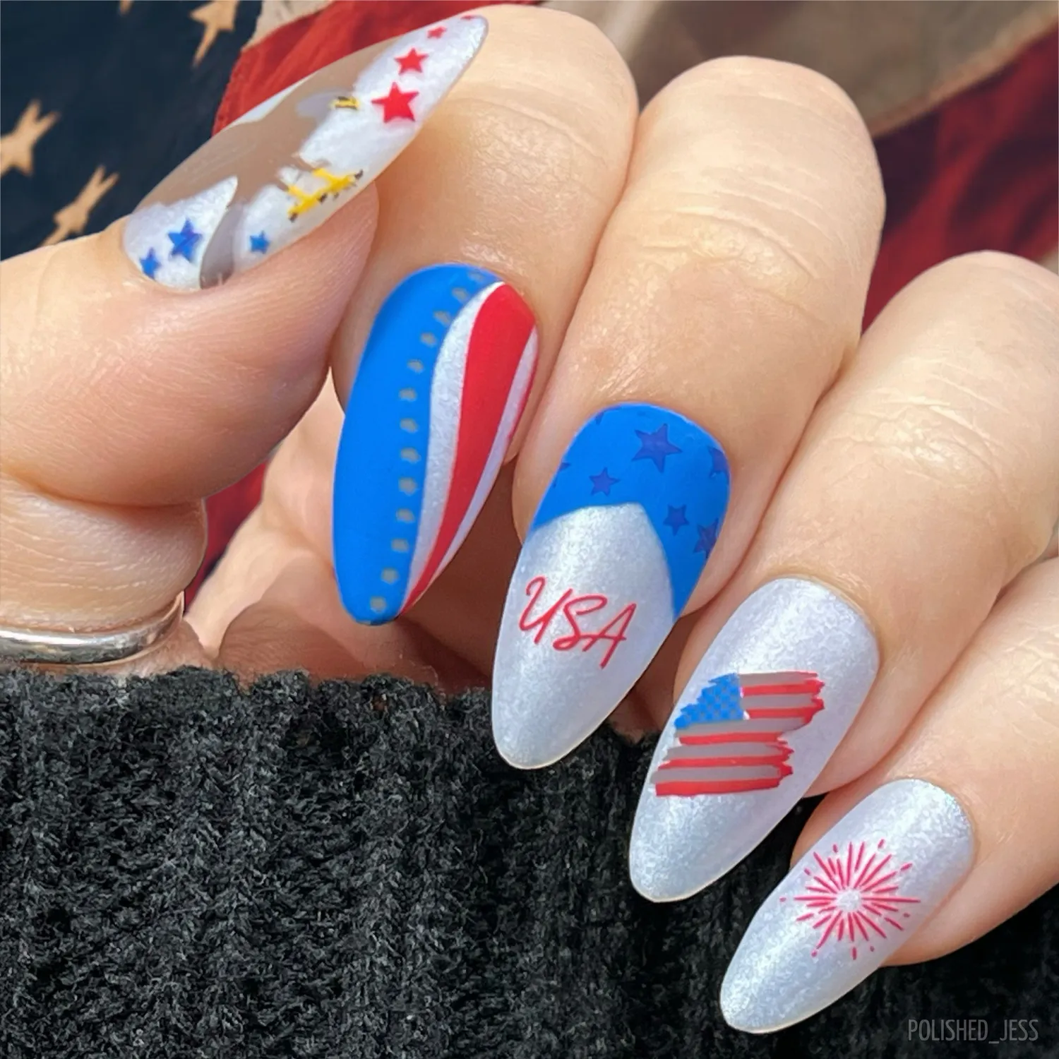 Clear Jelly Stamper CjSH-114 USA Strong stampingplade flag