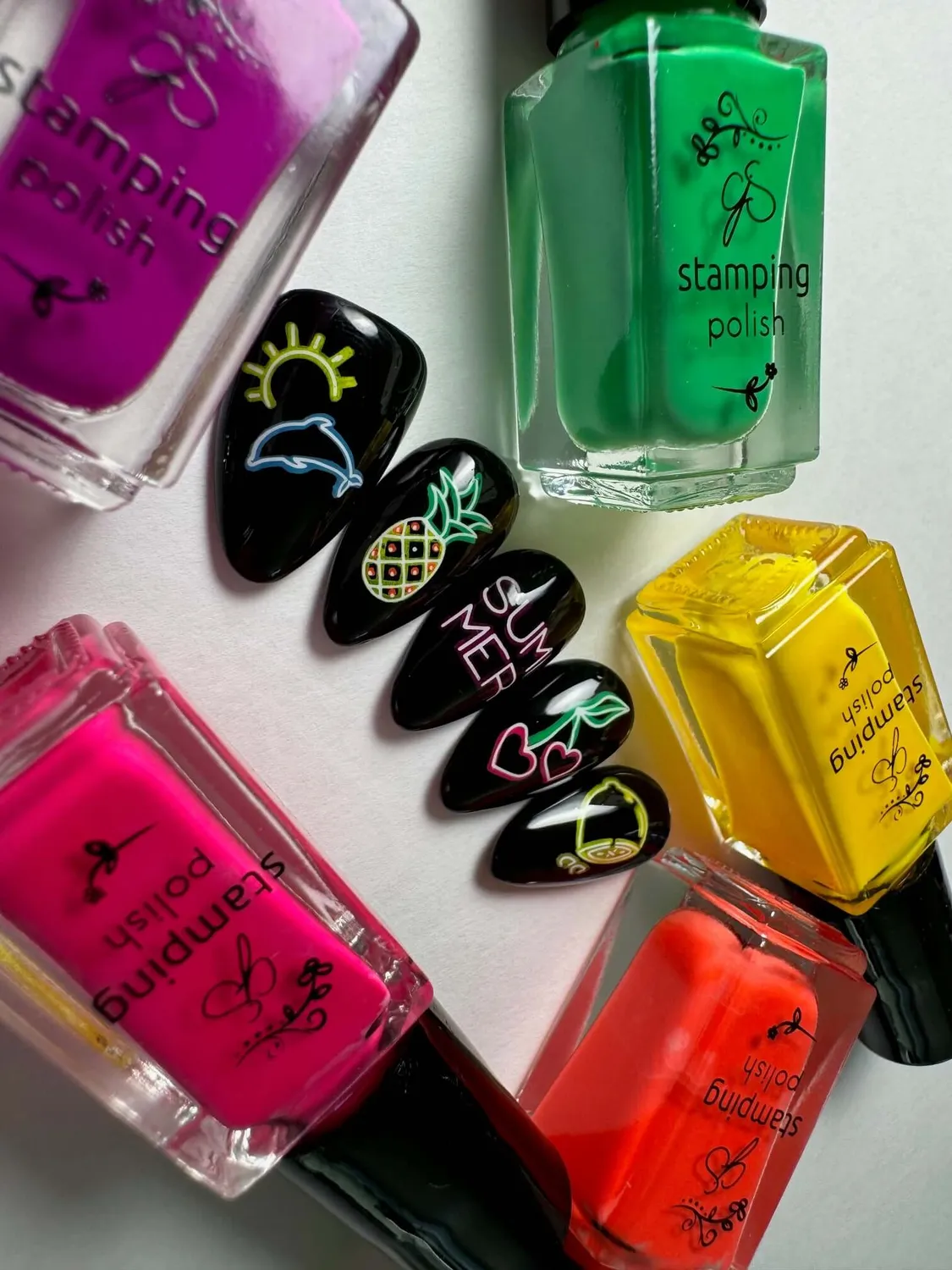 Clear Jelly Stamper CJS-366 Neon Summer stamping plade sommer