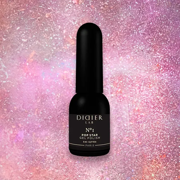 Didier Lab Pop Star No1 gellak glitter lyserød