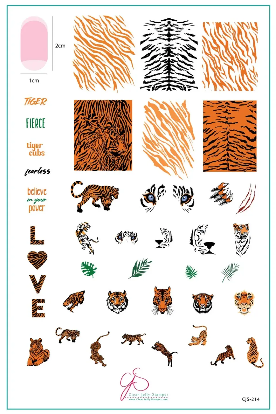 Clear Jelly Stamper CjS-214 Eye of the Tiger stempelplade 14,5x9,5cm