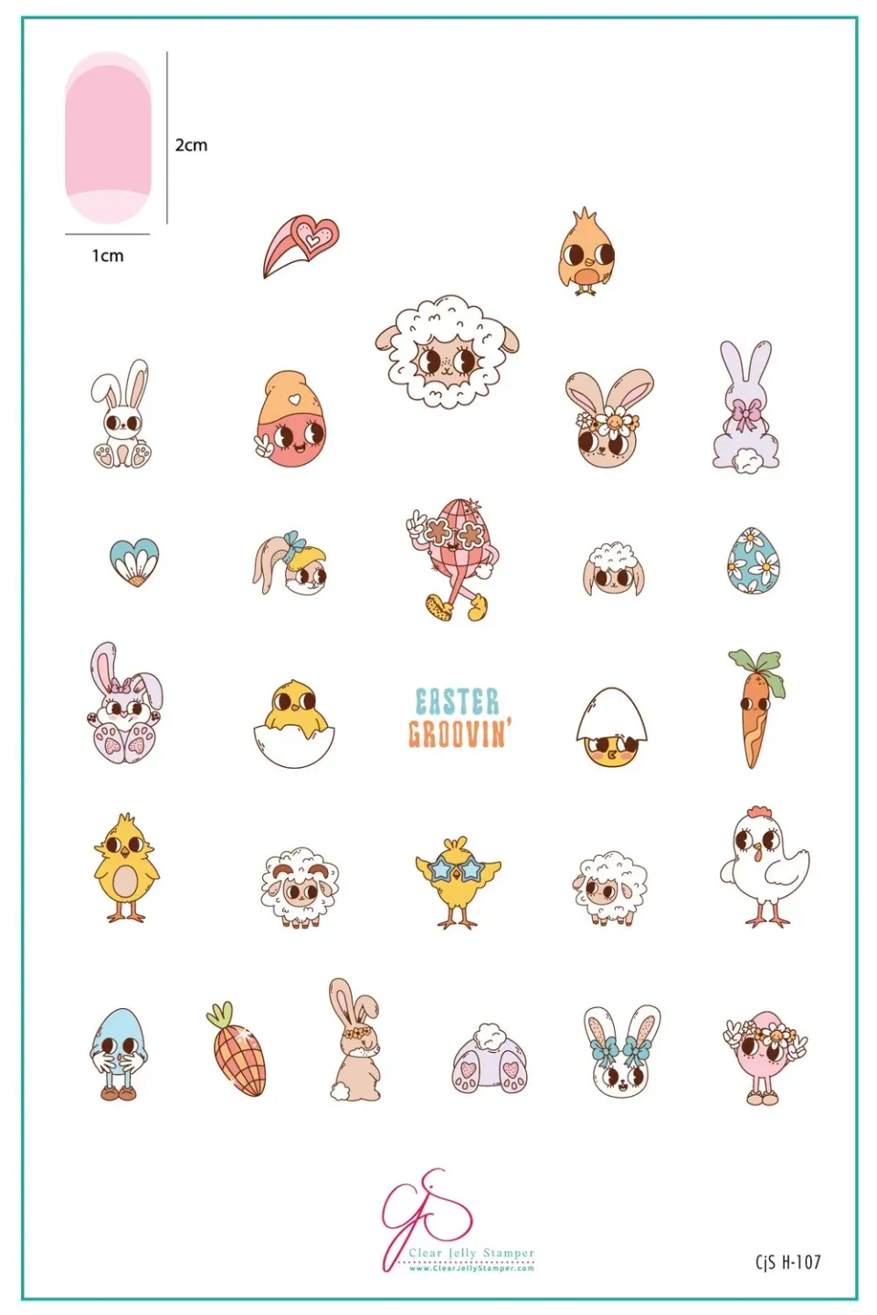 Clear Jelly Stamper Easter Groovin CjSH-107 stampingplade