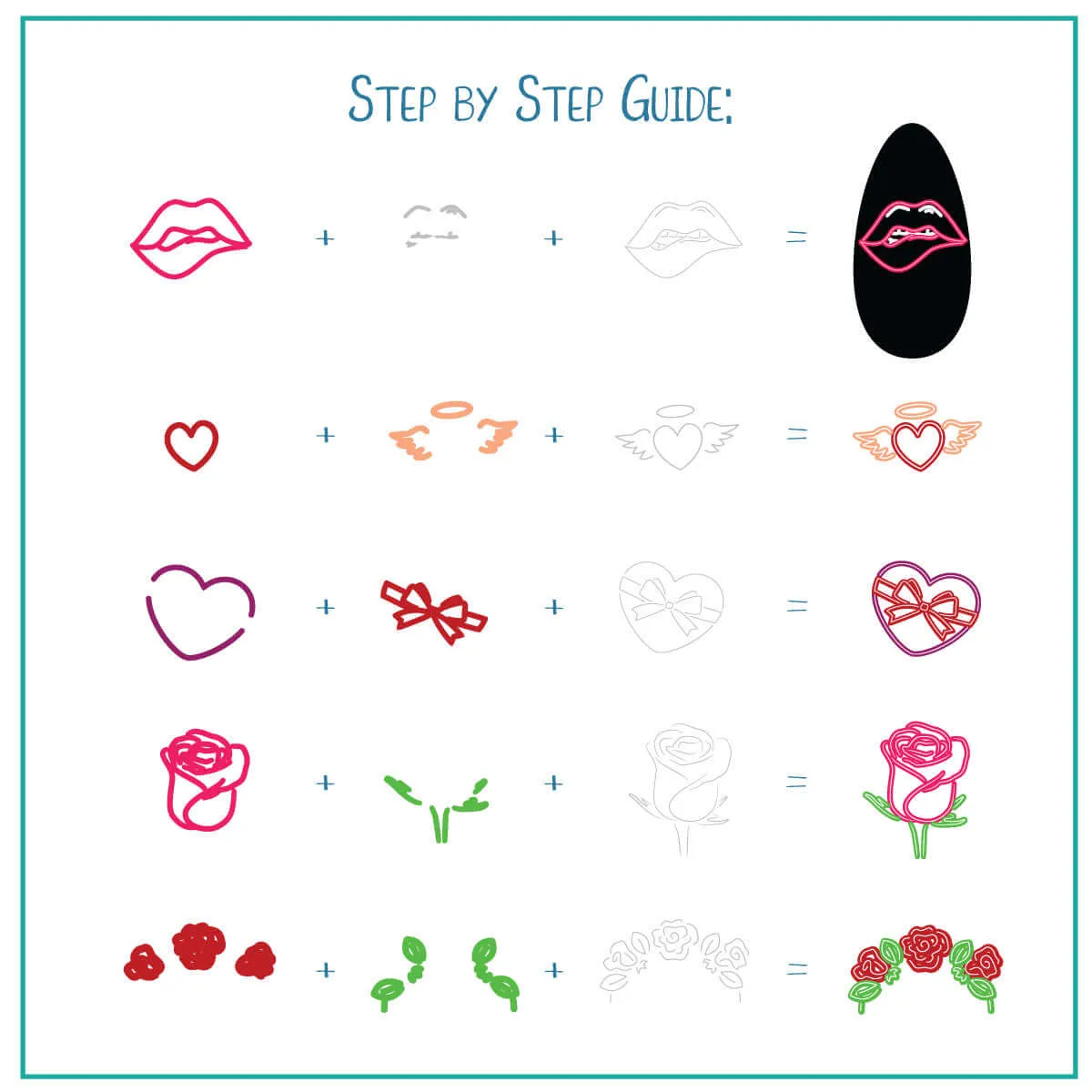 Clear Jelly Stamper Neon Love CjSV-56 stampingplade hjerter