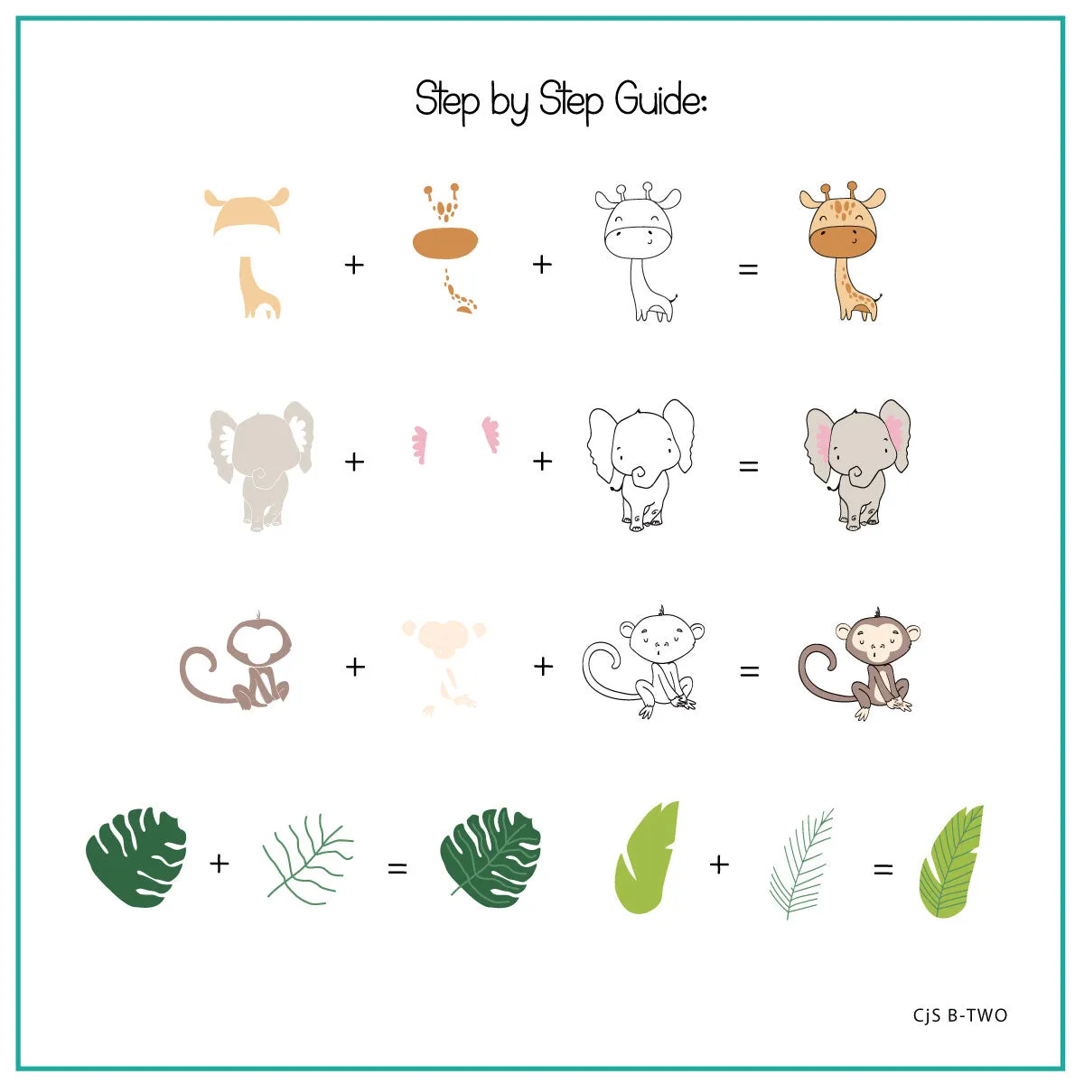 Clear Jelly Stamper Beginner CjS-B-TWO stamping plade 8x8 cm dyr