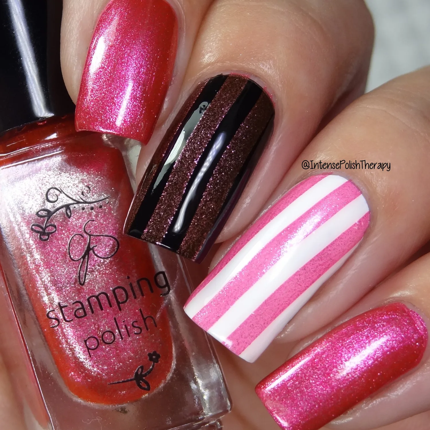 Clear Jelly Stamper 53 Gossip Girl stamping lak pink 5 ml shimmer