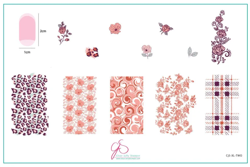 Clear Jelly Stamper XL-TWO stempelplade full coverage blomster