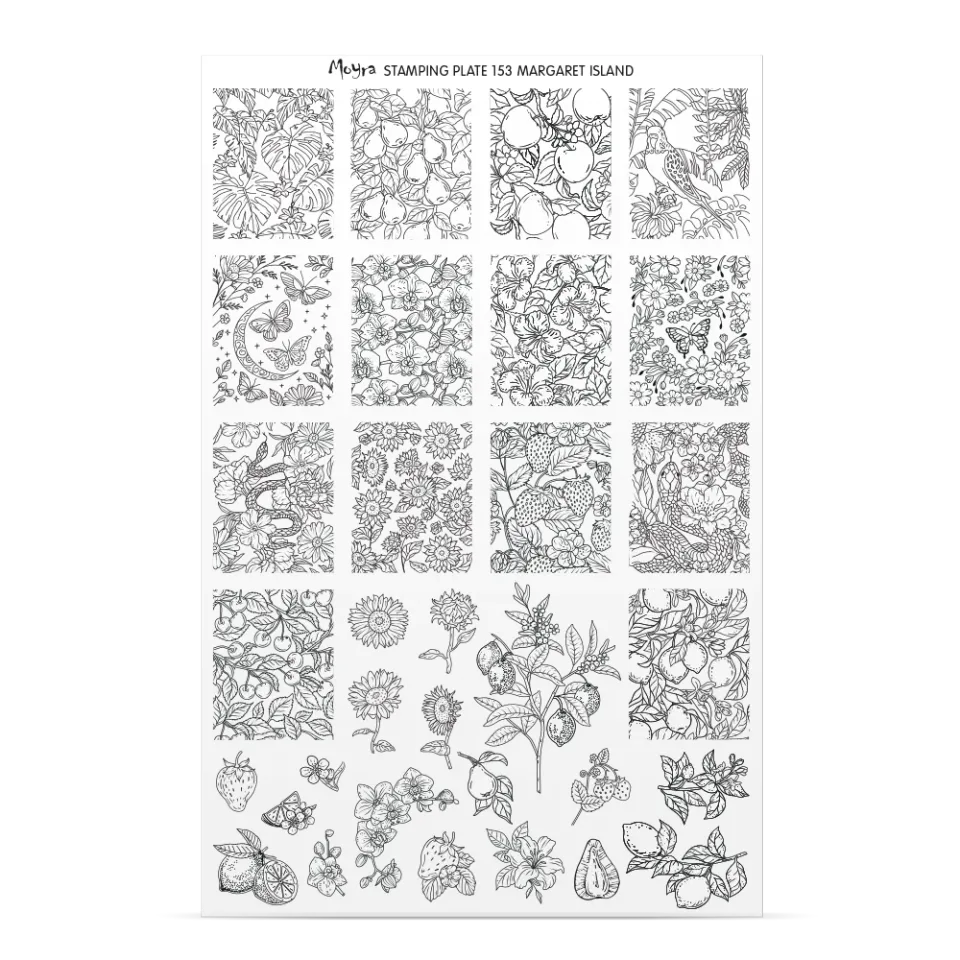 Moyra Try-on Plate Sheet No. 153 stamping prøveark