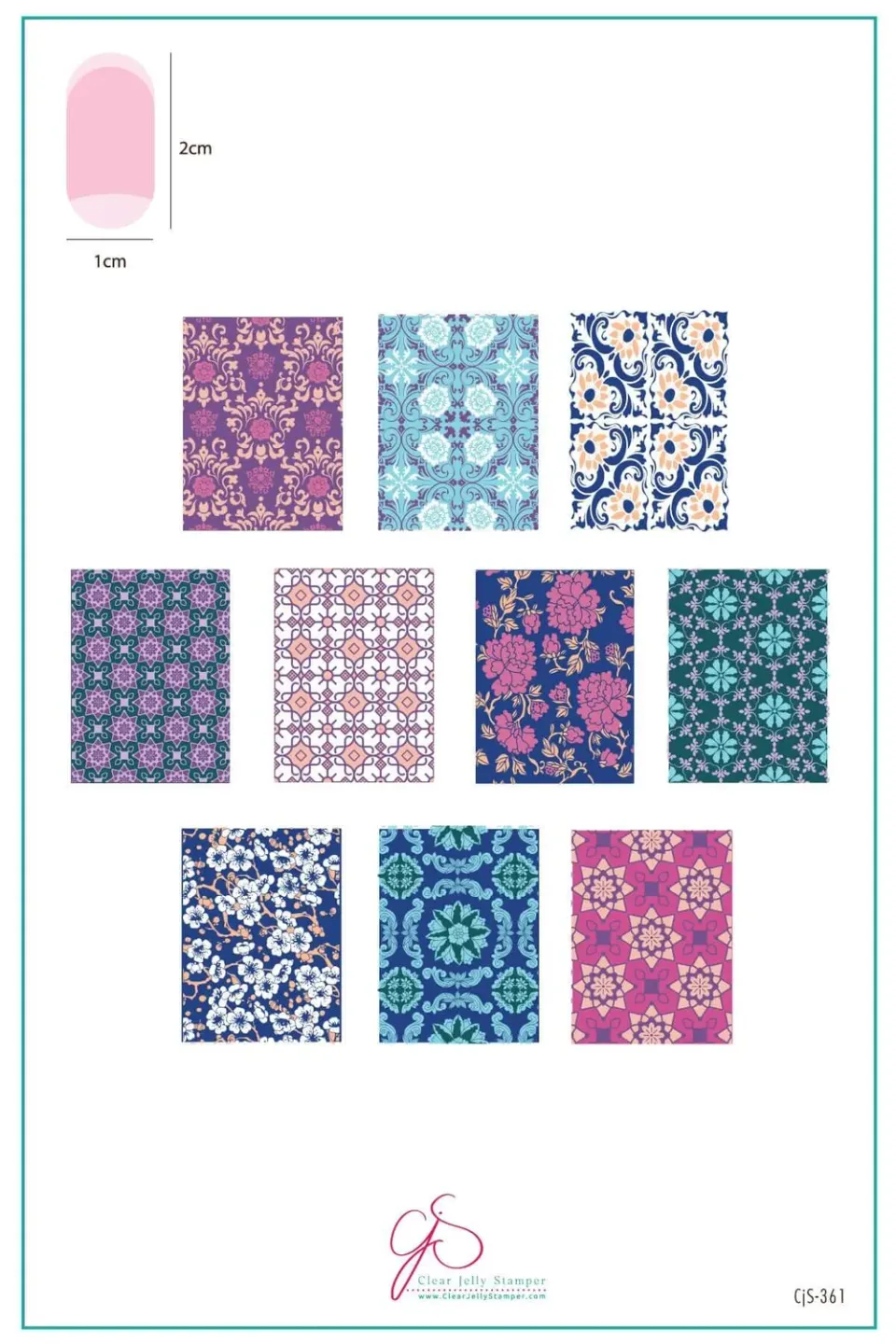 Clear Jelly Stamper CjS-361 Floral Mosaic stampingplade