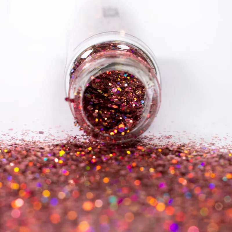 Beautystones Indigo Nails Rose Glitter negleglimmer rosa