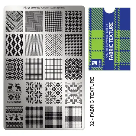 Moyra Stamping Plate 02 stempelplade Fabric texture