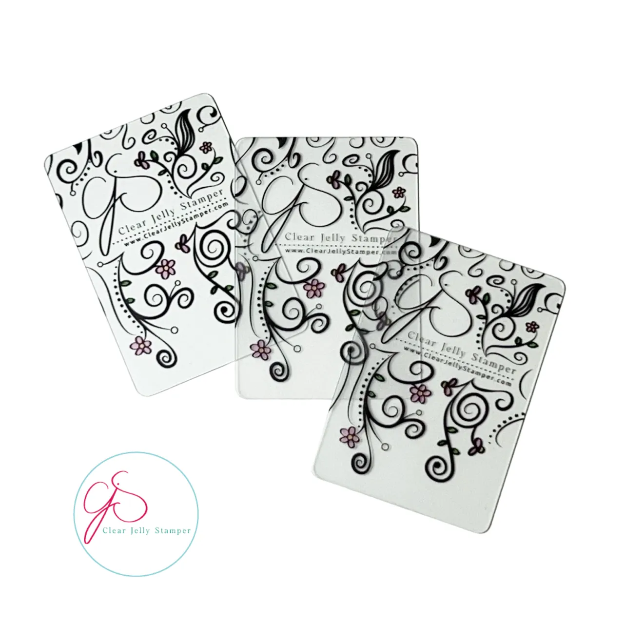 Clear Jelly Stamper Scraper kreditkort 3-pak fast