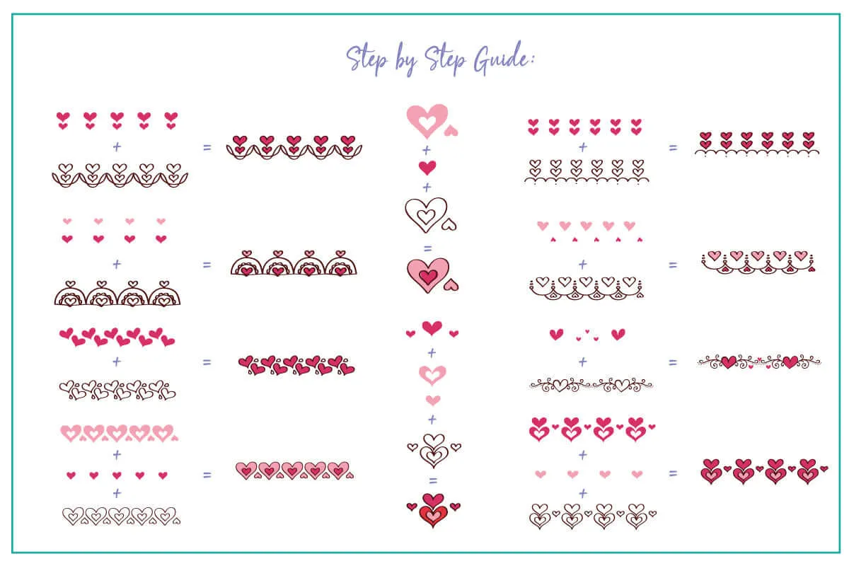Clear Jelly Stamper CjSV-50 Love Connection stampingplade hjerter
