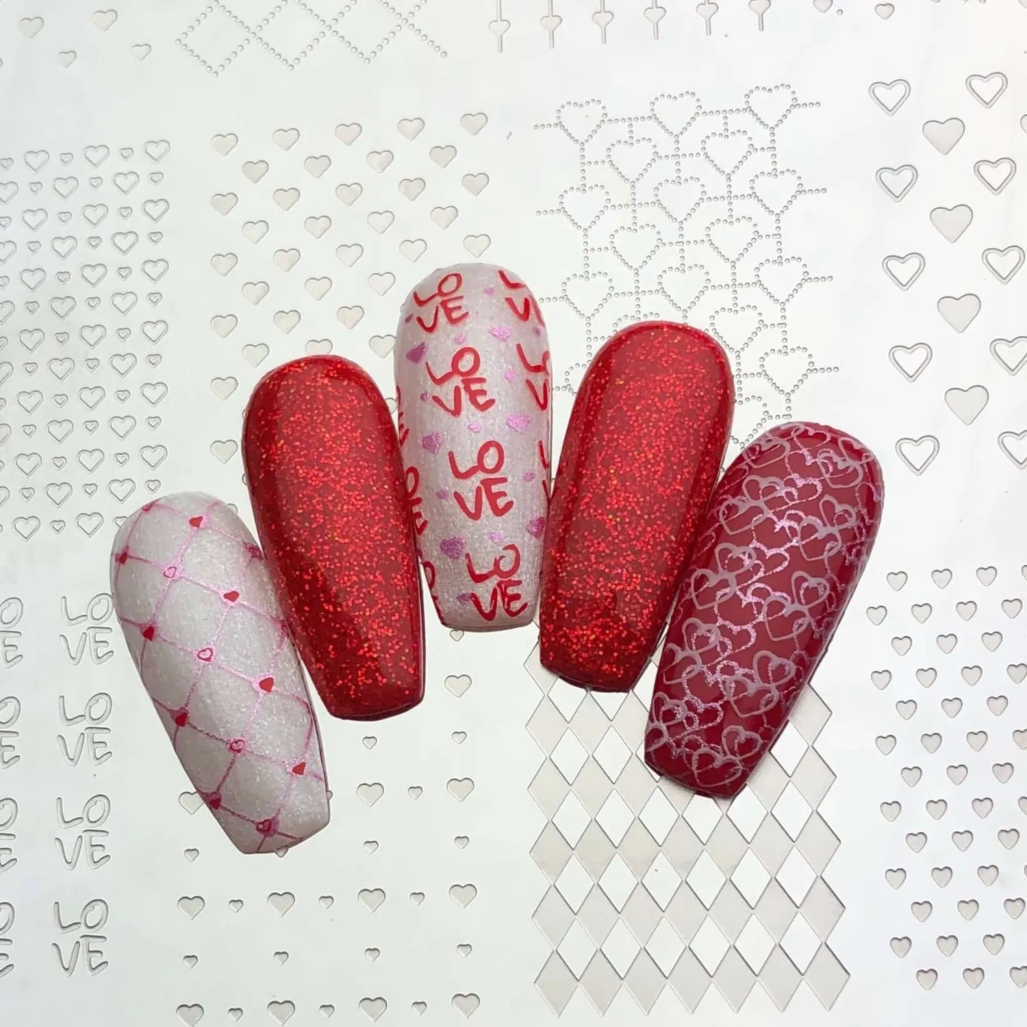 Clear Jelly Stamper Wallpaper Love CjSV-21 stamping hjerteplade