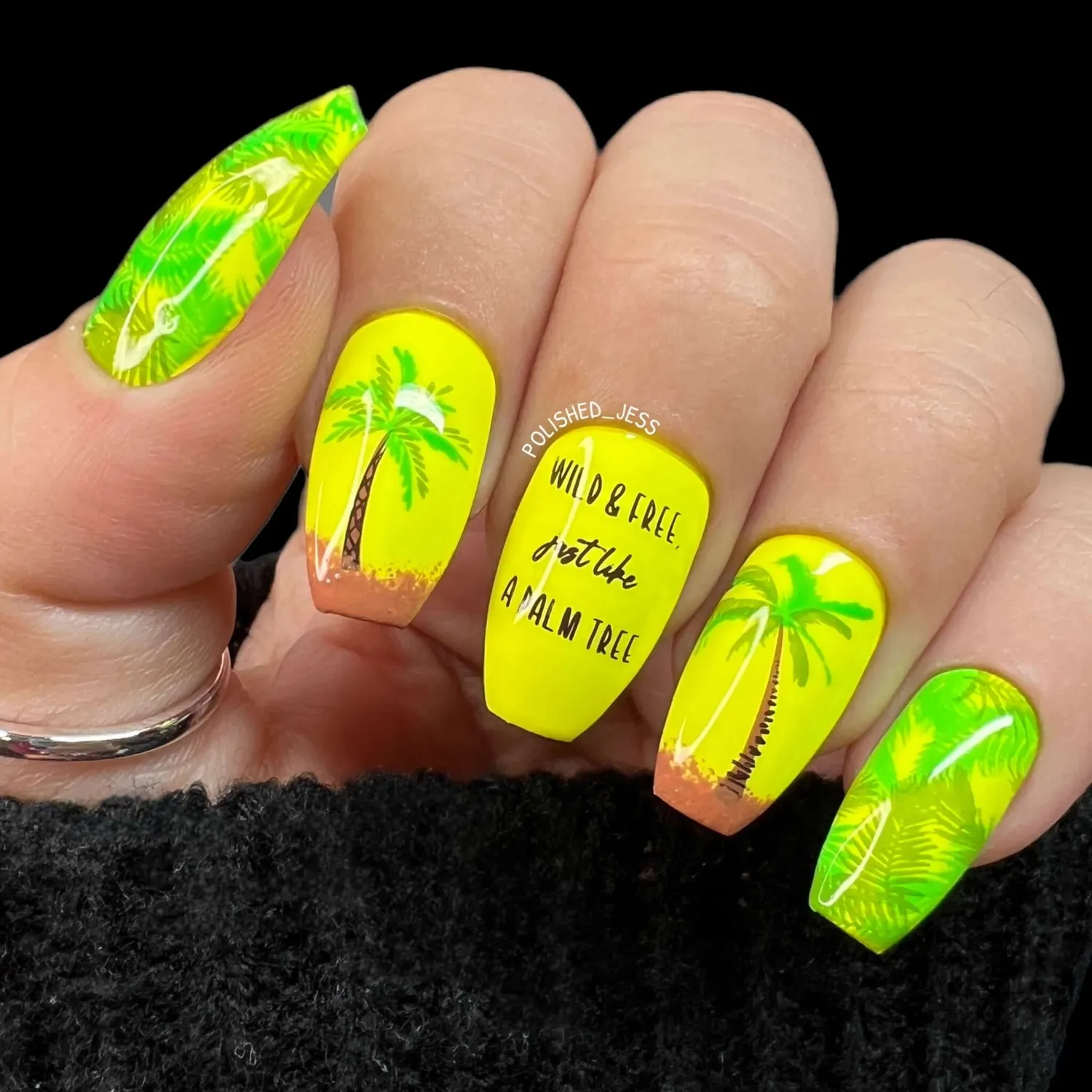 Clear Jelly Stamper CjS-301 stempelplade Pretty Palms