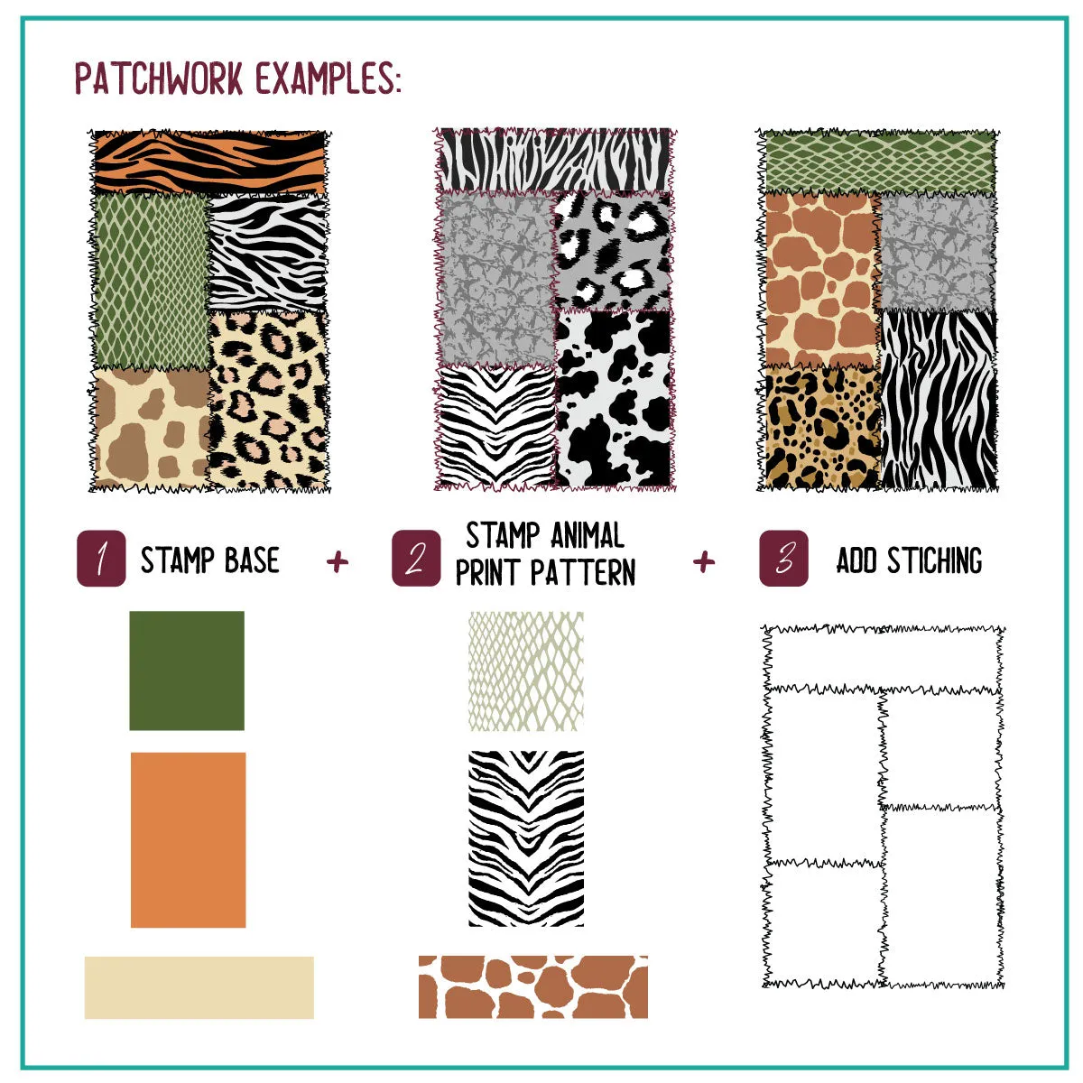Clear Jelly Stamper CjS-342 Animal Print stamping plade