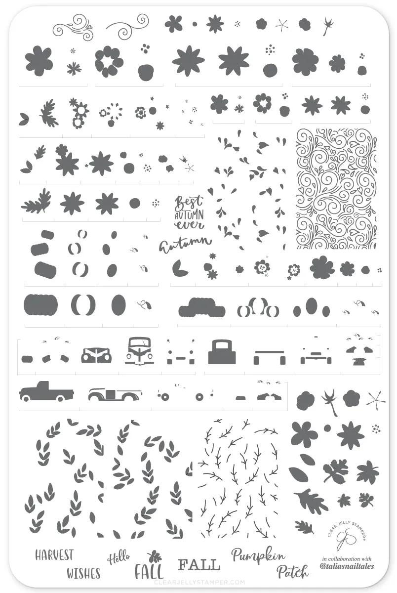 Clear Jelly Stamper Talia LC-57 stempelplade efterår