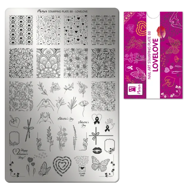 Moyra Stamping plate 88 Lovelove stempelplade stor