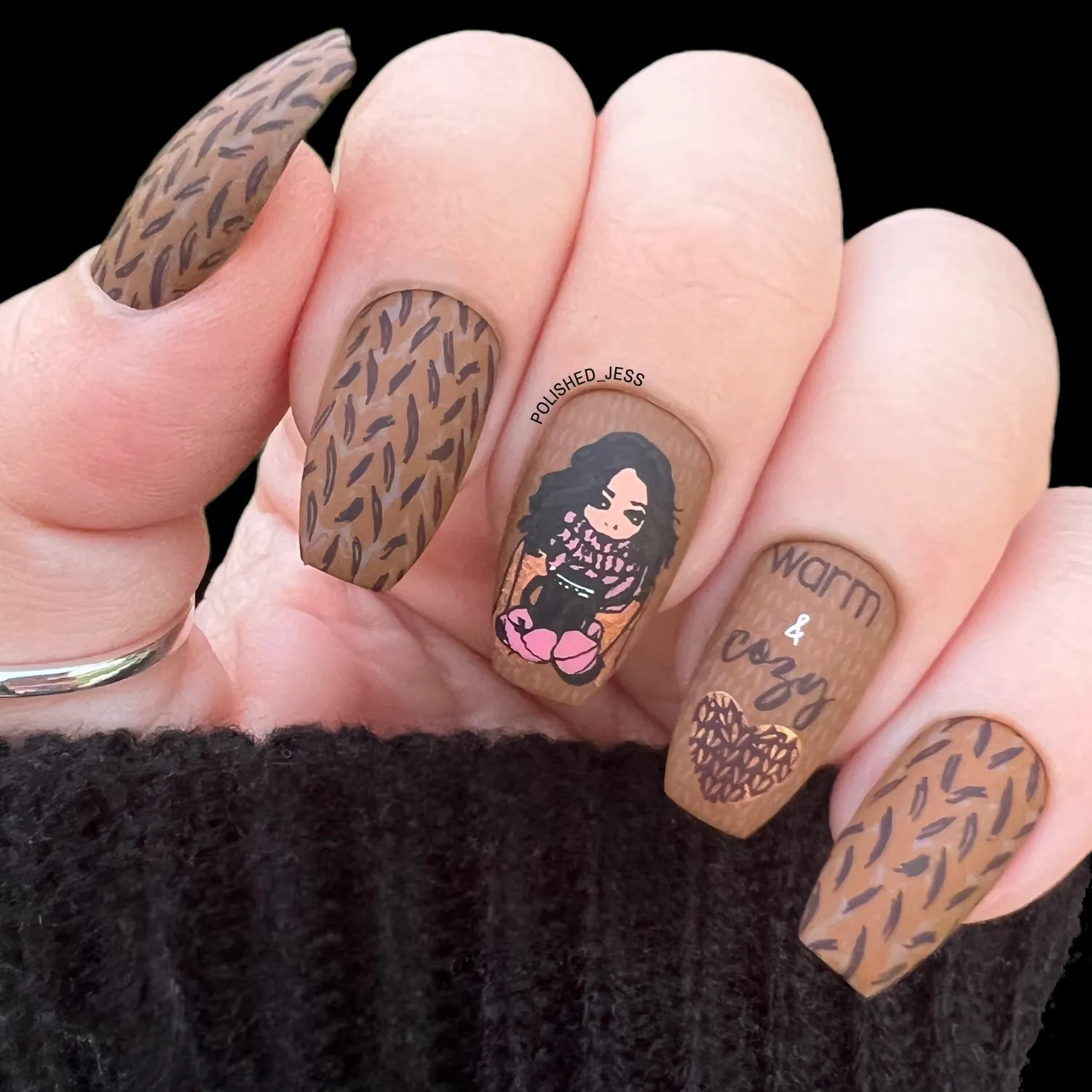 Clear Jelly Stamper 320 Fall Sweater stamping plate efterår