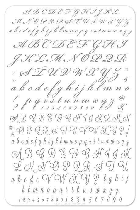 Clear Jelly Stamper Alphabet Script CjS-41 plade 14,5x9,5 bogstav