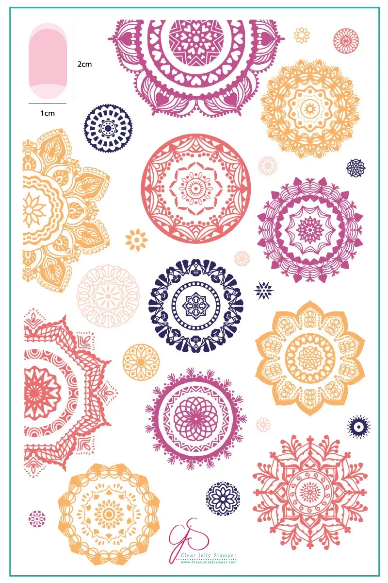 Clear Jelly Stamper Manishas Mandalas LC-19 stampingplade