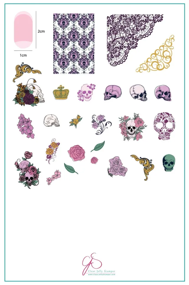 Clear Jelly Stamper Romantic Rebel LC-31 stampingplade blomst