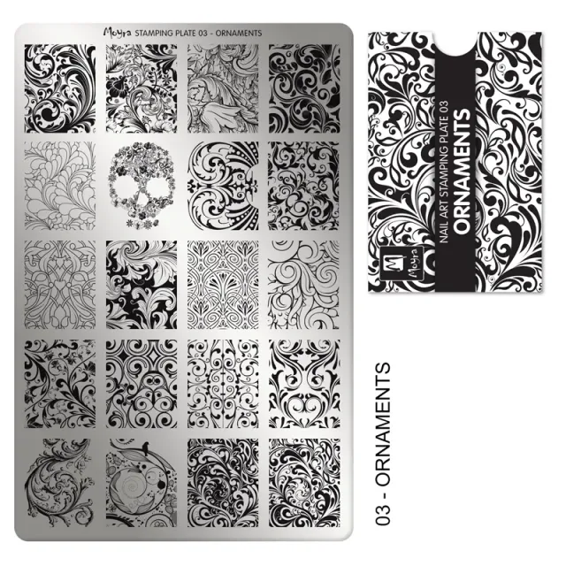 Moyra Stamping 03 stampingplade ornaments