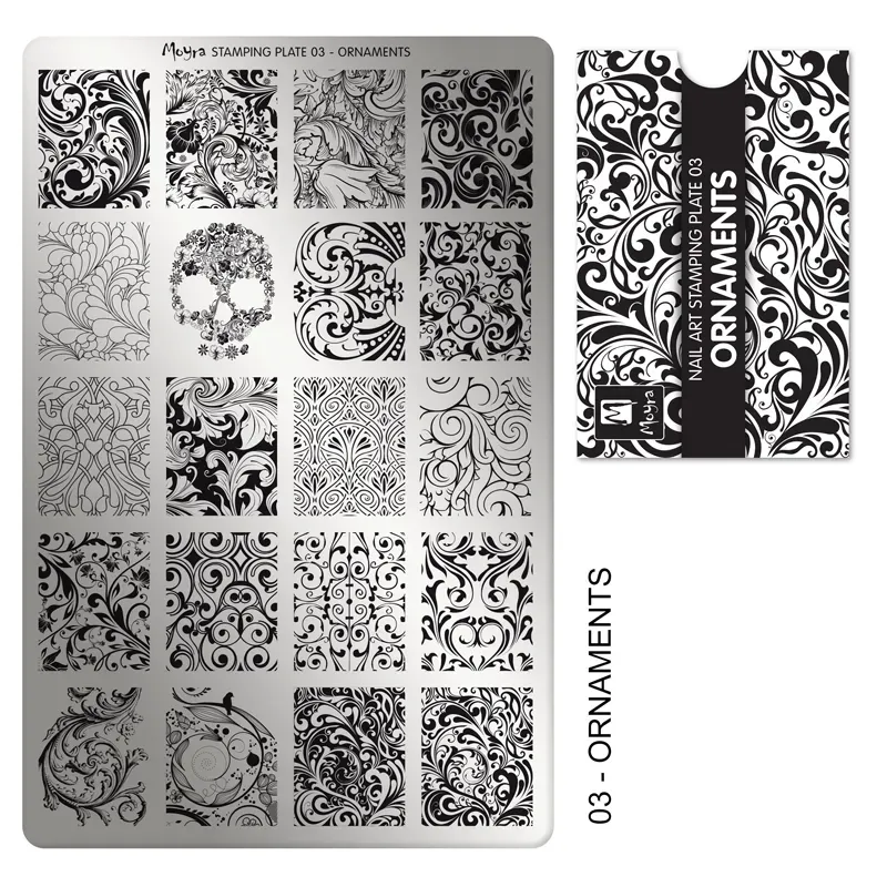 Moyra Stamping 03 stampingplade ornaments
