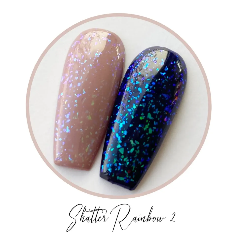 KoKo & Claire Shatter Rainbow 2 topcoat 12 ml flager