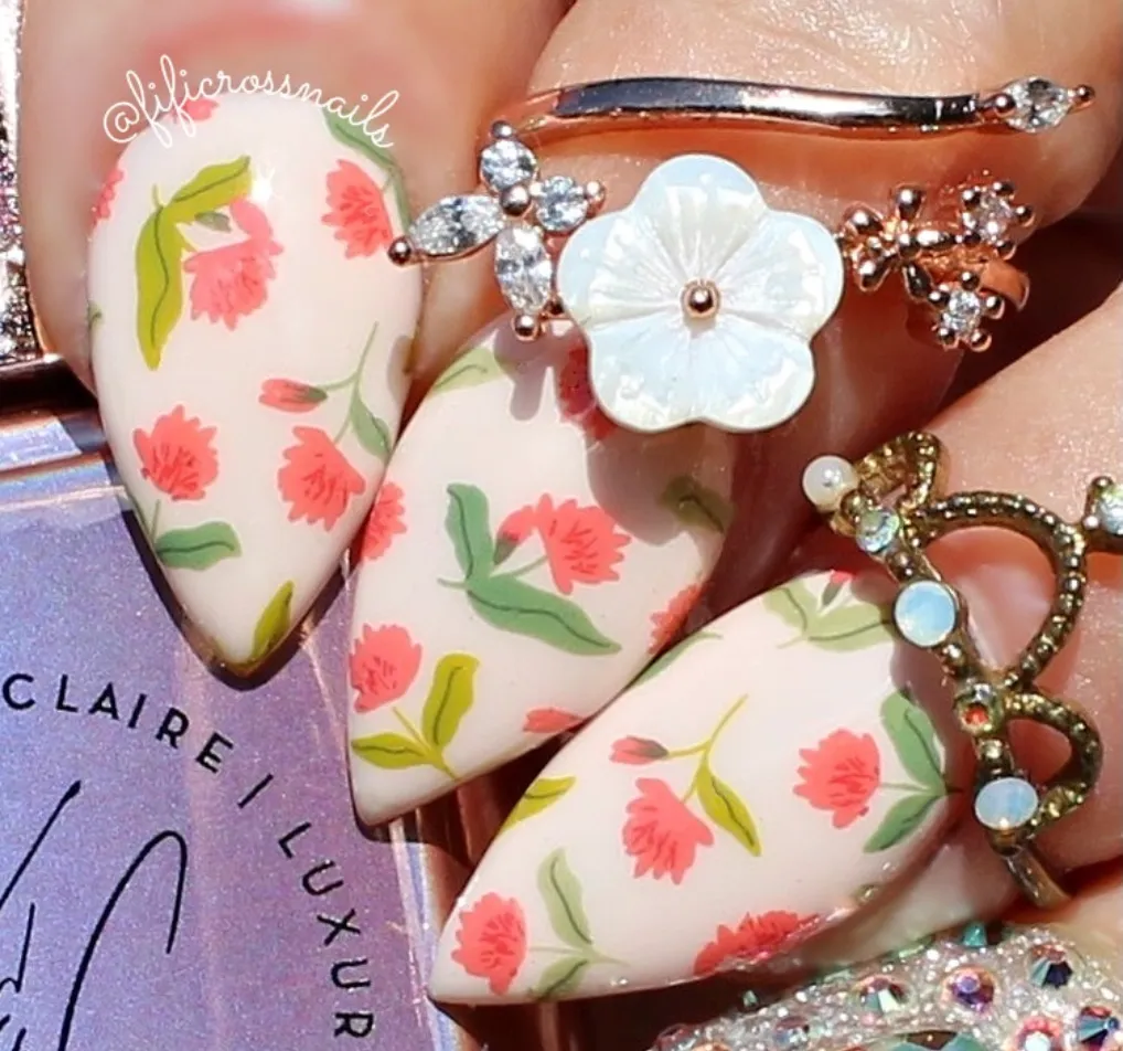 Clear Jelly Stamper CjS-409 Petals in Pattern stamping plade blomster