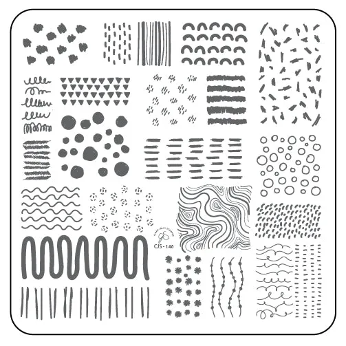 Clear Jelly Stamper My Main Squiggle CjS-146 plade 8cm abstrakt