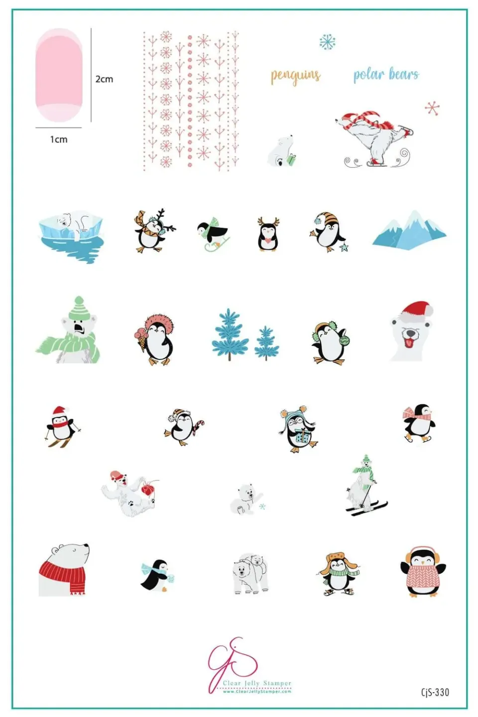 Clear Jelly Stamper CjS-330 Ice Cap Adventures stampingplade vinter
