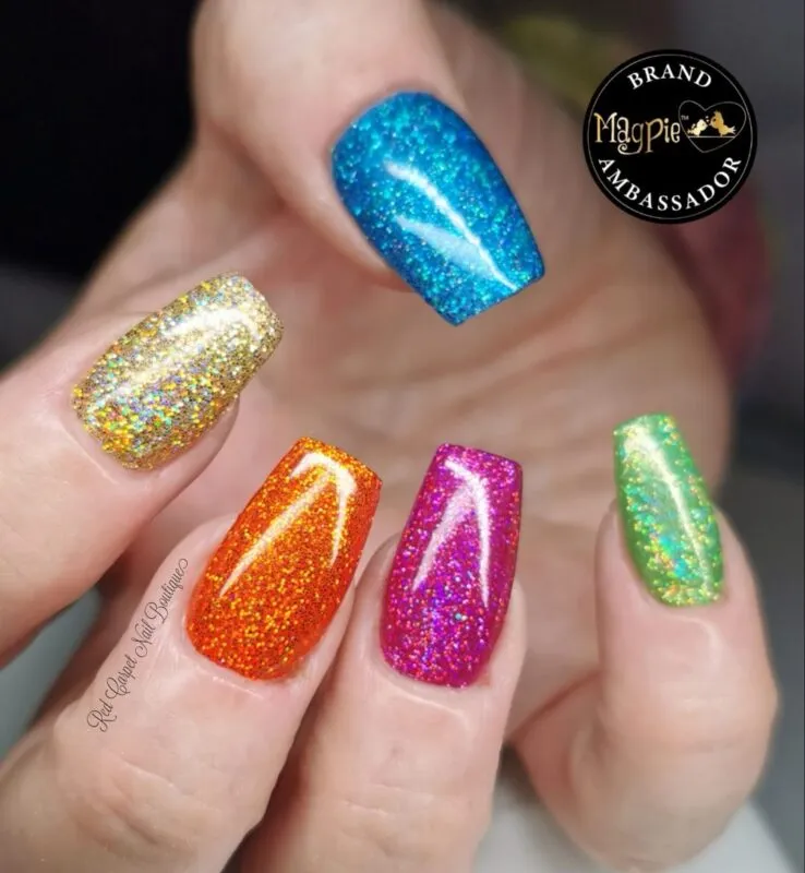 Indigo Nails Jessica glitter til negle med glans