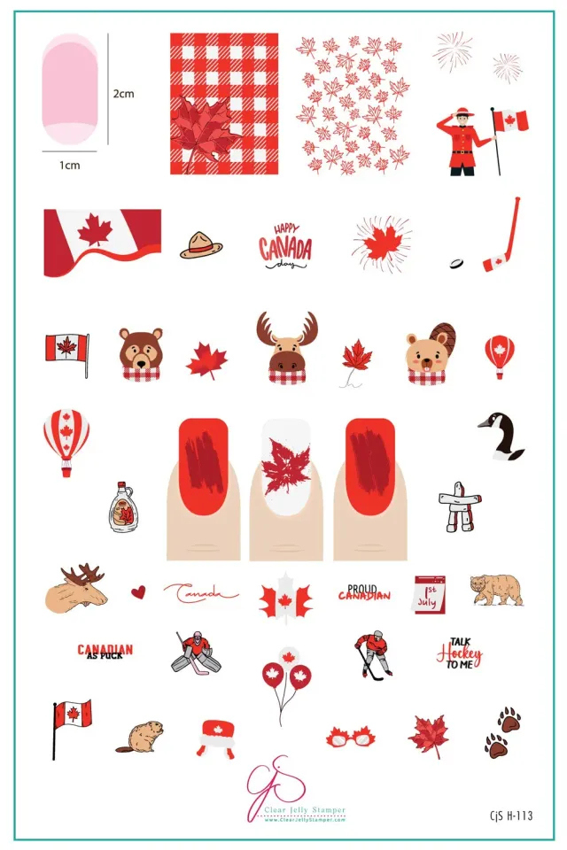 Clear Jelly Stamper CjSH-113 Happy Canada Day stempelplade