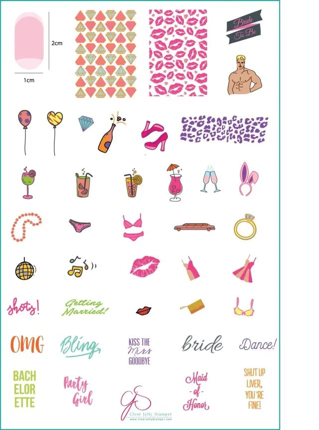 Clear Jelly Stamper CjS-71 Kiss stampingplade polterabend