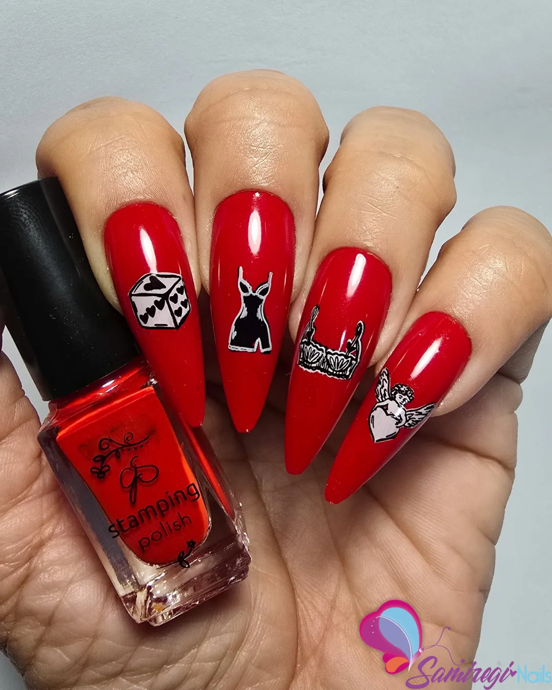 Clear Jelly Stamper V-57 Cupid's Canvas stamping plade