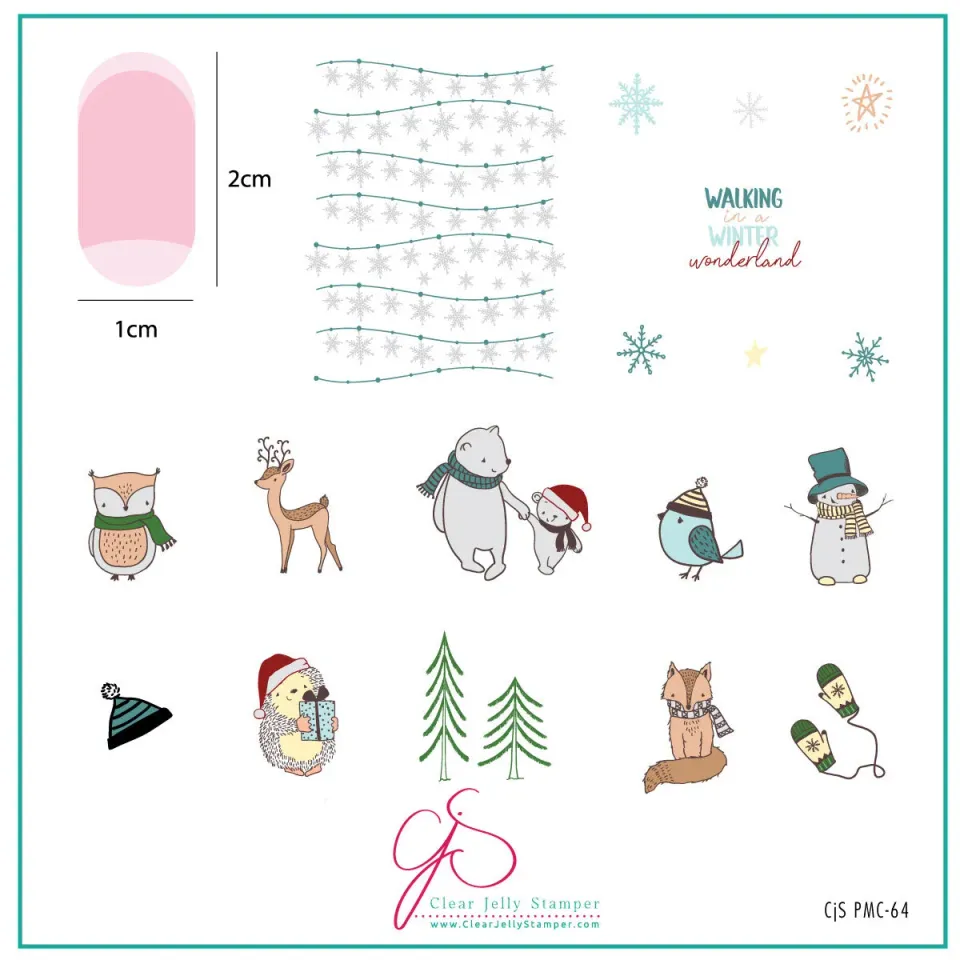 Clear Jelly Stamper CjSPMC-64+65 November 2022 stampingplade sæt
