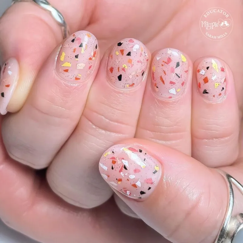 Indigo Nails Phoenix neglitter orange