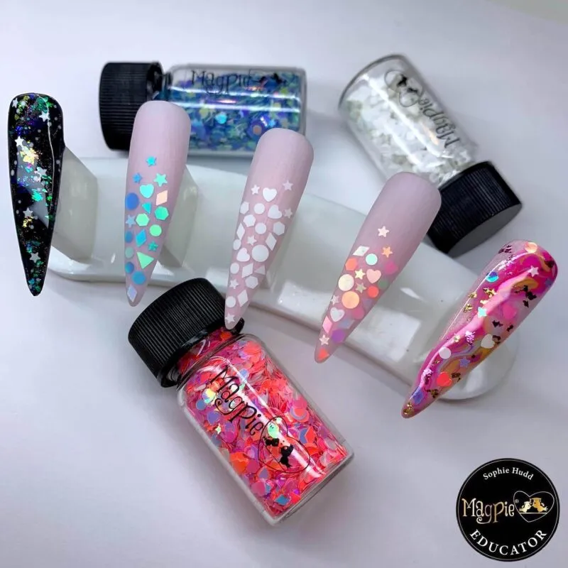 Indigo Nails Beautystones Mermaid konfetti neglepynt