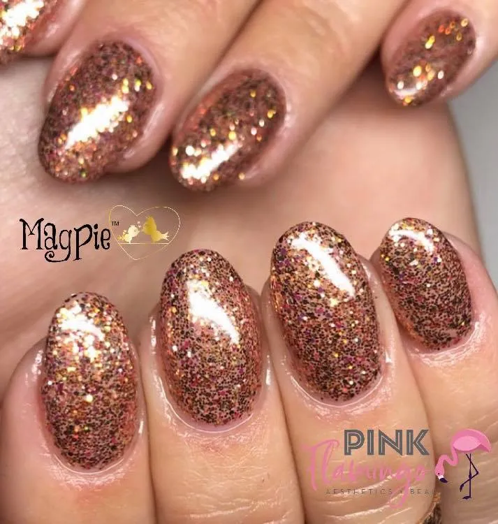 Beautystones Sienna Glitter negleglitter varm glød
