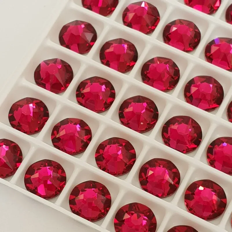 Beautystones Ruby neglekrystaller røde flat back sten