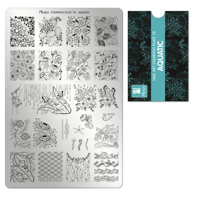 Moyra Stamping Plate 78 Aquatic negleplade stor